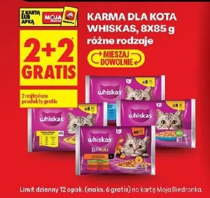 Karma dla kota Whiskas, 8x85 g różne rodzaje