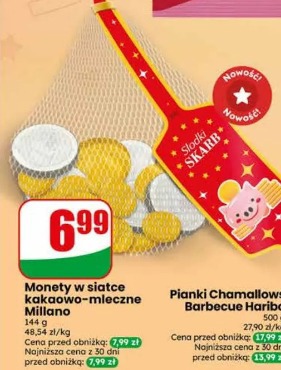 Monety w siatce kakaowo-mleczne Milano