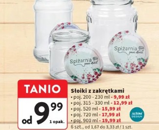 Spiżarnia stoiki z zakrętkami