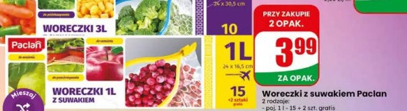 Woreczki 1l z suwakiem Paclan