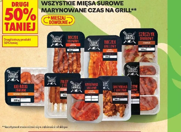 Wszystkie mięsa surowe marynowane Czas na Grill