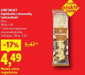 Chef Select Zapiekanka z mozzarellą i pieczarkami