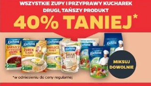 Wszystkie zupy i przyprawy Kucharek drugi, tańszy produkt