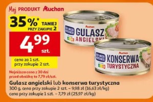 Gulasz angielski lub konserwa turystyczna Auchan