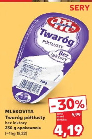 Mlekovita Twaróg półtłusty bez laktozy