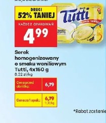 Serek homogenizowany o smaku waniliowym Tutti
