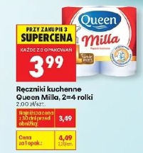 Ręczniki kuchenne Queen Milla, 2×4 rolki