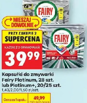 Kapsułki do zmywarki Fairy Platinum lub Platinum+