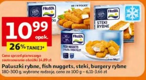 Paluszki rybne, fish nuggets, steki, burgery rybne Frosta