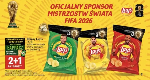 Chipsy Lay's 2+1 za grosz