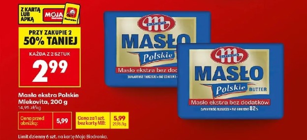 Masło ekstra Polskie Mlekovita
