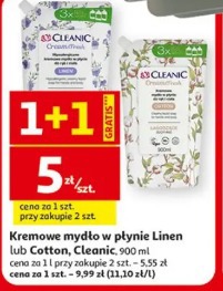 Kremowe mydło w płynie Linen lub Cotton, Cleanic