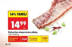Żeberka wieprzowe płaty