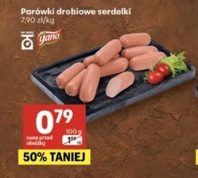Parówki drobiowe serdelki Yano
