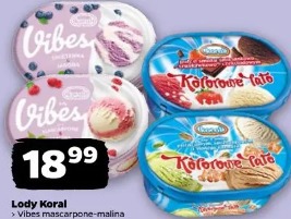 Lody Koral Vibes mascarpone-malina