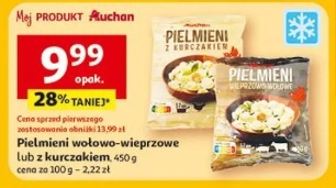 Pielmieni wołowo-wieprzowe lub z kurczakiem Auchan
