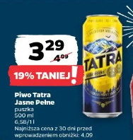Piwo Tatra Jasne Pełne