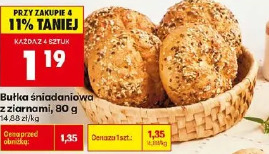 Bułka śniadaniowa z ziarnami