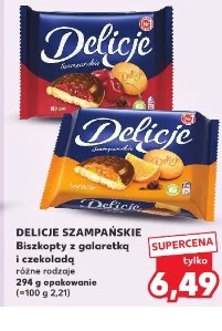 Delicje Szampańskie Biszkopty z galaretką i czekoladą