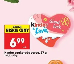 Kinder czekolada serce