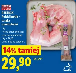 Rzeźnik Polski królik – tuszka z podrobami