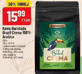 Kawa Baristado Brazil Crema 100% Arabica