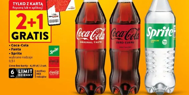 Coca-Cola, Fanta, Sprite wybrane rodzaje