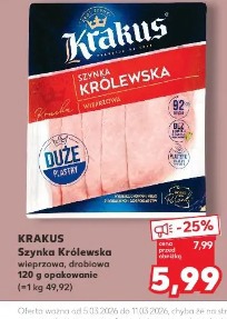 Krakus Szynka królewska wieprzowa, drobiowa