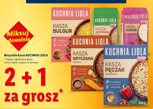 Wszystkie kasze Kuchnia Lidla
