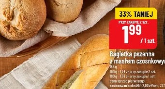 Bagietka pszenna z masłem czosnkowym