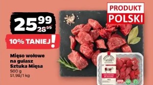 Mięso wołowe na gulasz Sztuka Mięsa