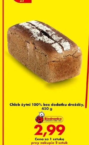Chleb żytni 100% bez dodatku drożdży
