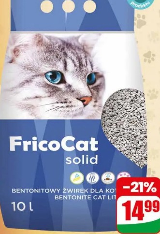 Żwirek dla kota bentonitowy FricoCat Solid