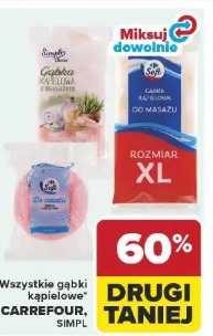 Wszystkie gąbki kąpielowe Carrefour, Simpl