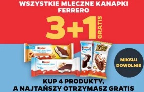 Wszystkie mleczne kanapki Ferrero