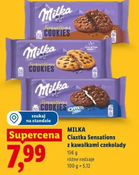 Milka Ciastka Sensations z kawałkami czekolady
