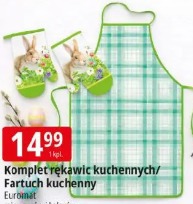 Komplet rękawic kuchennych/Fartuch kuchenny Euromat