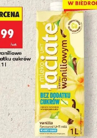 Mleko waniliowe bez dodatku cukrów Łaciate