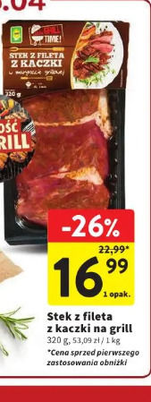 Stek z fileta z kaczki na grill