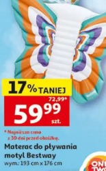 Materac do pływania motyl Bestway