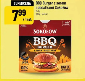 BBQ Burger z serem i dodatkami Sokołów