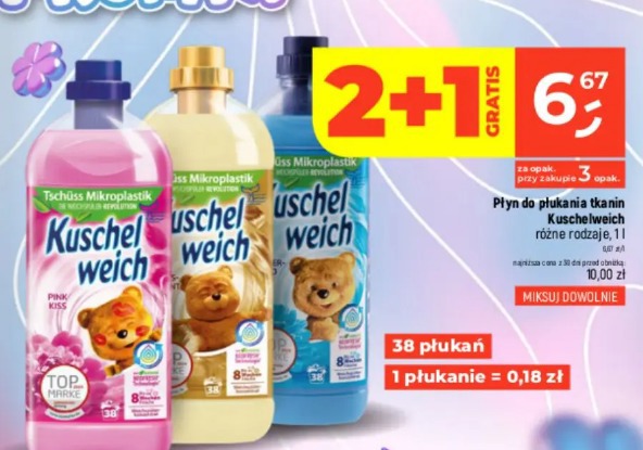 Płyn do płukania tkanin Kuschelweich