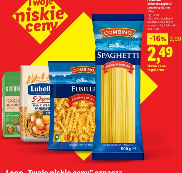 Combino Makaron spaghetti z pszenicy durum