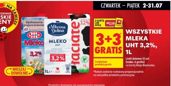 Wszystkie mleka UHT 3,2%, 1L