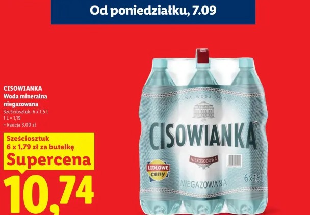 Cisowianka woda mineralna niegazowana