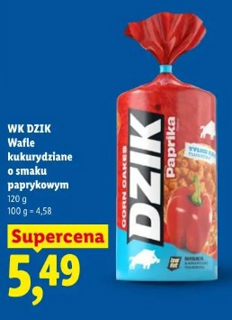 WK Dzik Wafle kukurydziane o smaku paprykowym