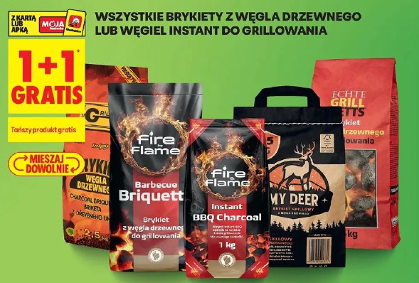 Wszystkie brykiety z węgla drzewnego lub węgiel instant do grillowania