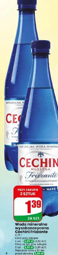 Woda mineralna wysokonasycona Cechini Frizzante