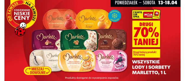 Wszystkie lody i sorbety Marletto, 1l