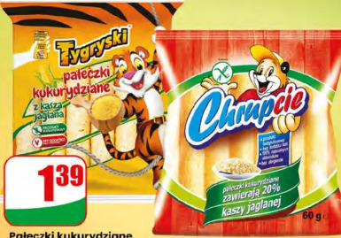 Pałeczki kukurydziane z kaszą jaglaną Tygryski